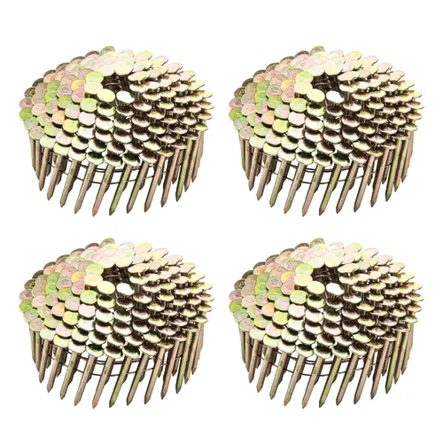 Miniatura 15 de meite 2880 unidades clavos en rollo para techos de 1-1/4 pulgadas x 0.120 pulgadas para pistola clavadora de techos, cabeza redonda de 15 grados
