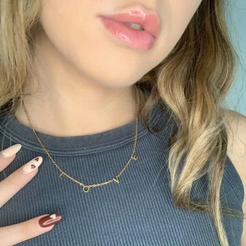 Miniatura 2 de Collares de letras para mujeres, madre, mamá, abuela, hija, amor, collar personalizado, delicado, chapado en oro de 18 quilates, joyería de acero