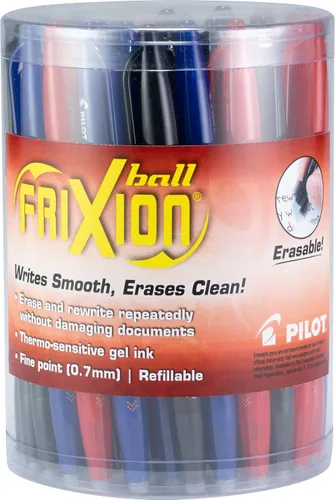 Miniatura 5 de PILOT FriXion Ball - Bolígrafos de tinta de gel borrables y recargables, punta fina, tintas en colores surtidos, paquete de 8 unidades (31569)