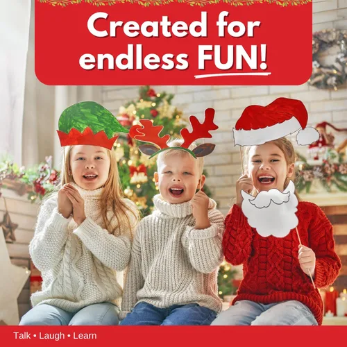 Miniatura 4 de WORD TEASERS Santa's Secrets - Juego de preguntas familiares con tarjetas de conversación de vacaciones y juego de fiesta, 150 cartas de trivia
