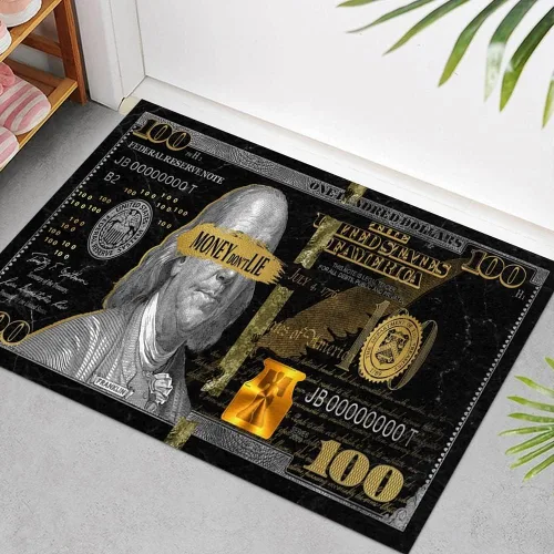 Miniatura 29 de GUBIYU Alfombra de baño negra para baño, alfombra negra y dorada, alfombra de área grande, alfombra de área moderna, alfombra de piso de cien