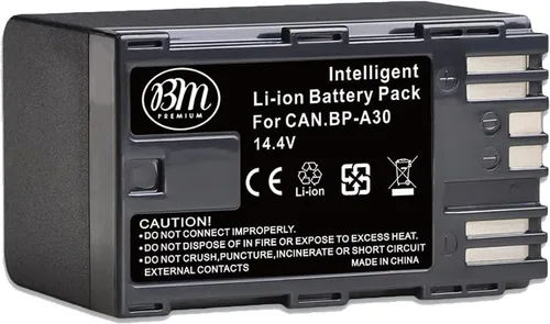 Miniatura 2 de BM Premium Paquete de 2 baterías BP-A30 para cámaras Canon EOS C70, EOS C200, C200B, C220B, EOS C300 Mark II, C300 Mark III, EOS C500 Mark II