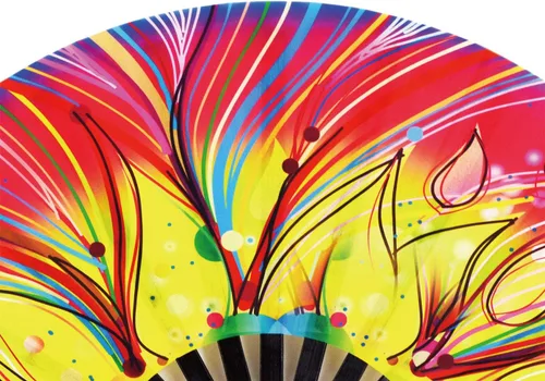 Miniatura 8 de Rave Fans - Ventilador de mano plegable grande para baile de línea, ventiladores de aplausos plegables para baile, festival de música, fiesta