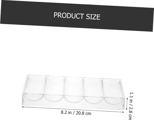 Miniatura 3 de El tenedor de la viruta del póquer de acrílico Cajas Multi-Grid Poker Chip Storage Scratch-resistente