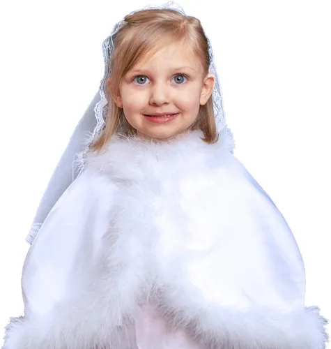 Miniatura 4 de Velos de primera comunión para niñas Velos de bautizo de confirmación Tocado floral y brillante Velos para niños católicos Ropa cristiana