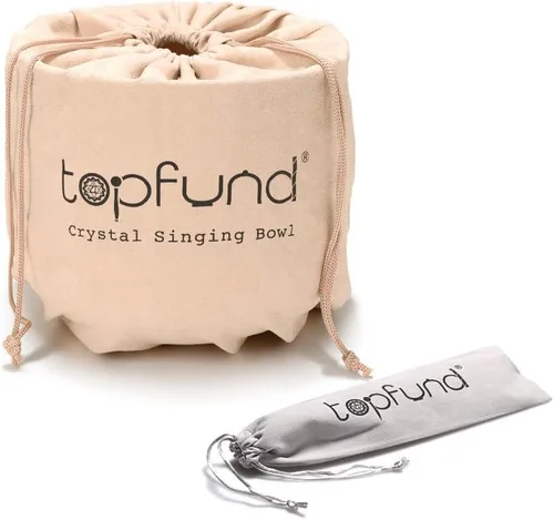 Miniatura 7 de TOPFUND - Cuenco de cristal de 8 pulgadas, afinado en la nota A, para el chakra del tercer ojo, instrumento de meditación y sanación del sonido