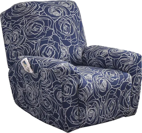 Miniatura 7 de Fundas elásticas para sillas reclinables, 4 piezas, estampado Lazyboy, funda de elastano suave para silla reclinable, protector de muebles