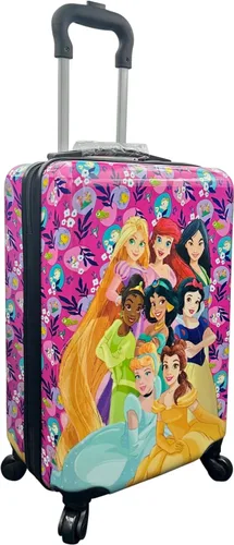 Miniatura 3 de Fast Forward Maleta de mano ligera con licencia para niños, de lado duro, de 20 pulgadas, Multi colorido, Princesa