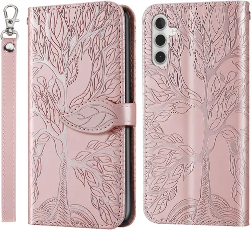 Miniatura 7 de Samsung Galaxy A03s - Funda tipo cartera con tarjetero y ranura a prueba de golpes, de piel sintética, con función atril y protección magnética