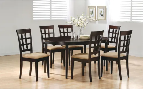 Miniatura 6 de Mesa de comedor ovalada con extensión de hojas