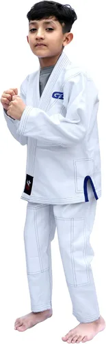 Miniatura 3 de G4 VISION BJJ Kids Jiu Jitsu Gi, uniforme brasileño de Jiu Jitsu para niños, cinturón blanco ligero