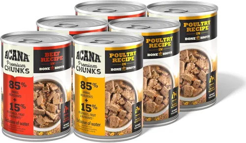 Miniatura 16 de ACANA Premium Trozos en Caldo de Hueso Sin Granos Comida Húmeda para Perros Receta de Ternera 12.8 onzas Latas (12 Unidades)
