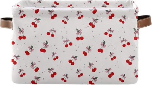 Miniatura 11 de ALAZA Shabby Chic - Caja de almacenamiento plegable con diseño floral de rosas, cestas organizadoras con asas para estantes, armario, sala de estar