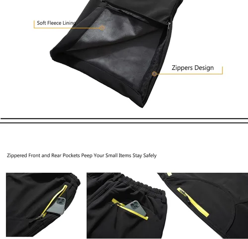Miniatura 4 de Forro de terciopelo suave impermeable para hombre, para esquí, nieve, senderismo, al aire libre, con cremallera en la parte inferior de la pierna