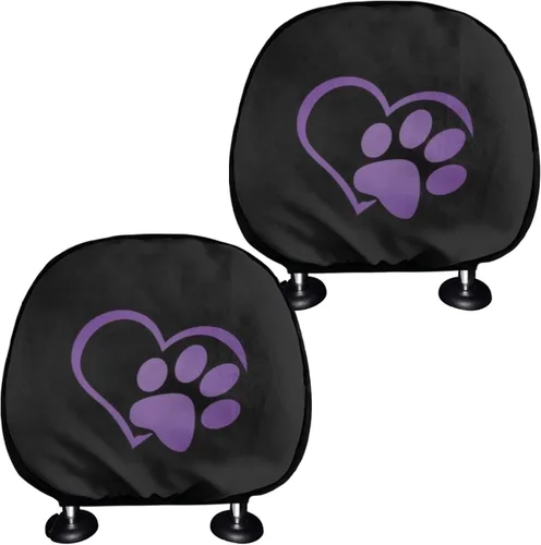 Miniatura 18 de Funda personalizada para reposacabezas de asiento de automóvil, regalos personalizables, transpirables, paquete de 2 fundas de cojín para asiento
