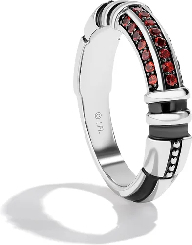 Miniatura 3 de Star Wars Fine Jewelry Darth Vader - Anillo de sable de plata de ley para hombre con granate rojo