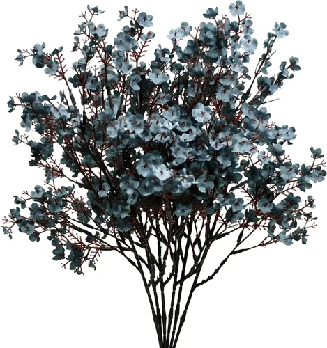 Miniatura 15 de Mandy's 6 paquetes de flores artificiales de aliento de bebé beige marrón 18.5 Inch Silk Gypsophila European Style Modern Home Decor Centerpiece