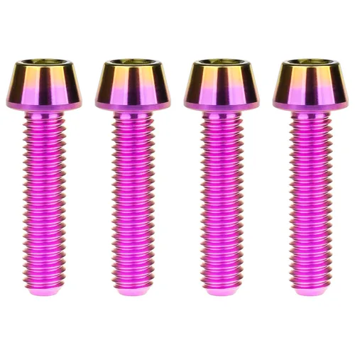 Miniatura 91 de Titanio Ti M6 x 10 16 18 20 25 30 35 40 45 50 55 60 2.559 in Allen - Tornillos hexagonales de 2.559 in, tornillos cónicos, paquete de 4