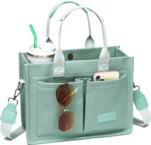 Miniatura 18 de Bolso de lona para mujer, bolsos cruzados para mujer, bolsos de trabajo para computadora portátil, bolso grande de mano para enfermera o profesora