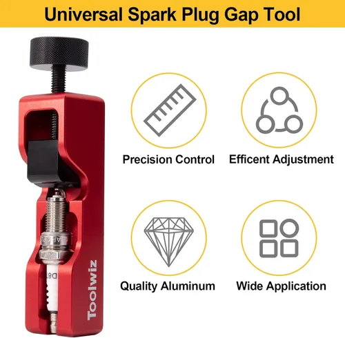 Miniatura 9 de Toolwiz Herramienta de separación de bujías con calibrador de acero de 32 cuchillas, herramienta de separación para la mayoría de bujías de rosca