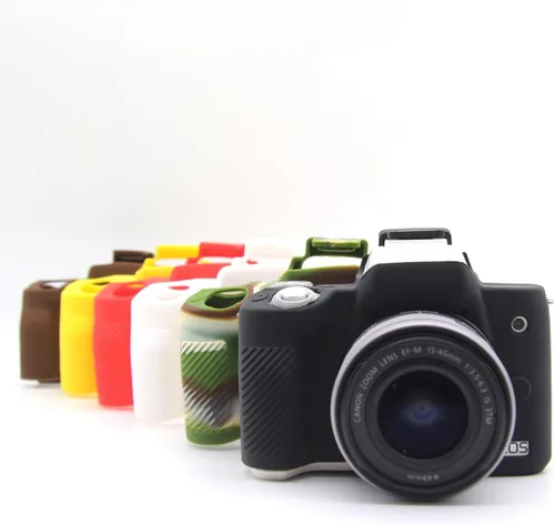Miniatura 7 de Rieibi Funda de silicona para Canon M50 M50 Mark II Funda protectora de silicona suave para cámara digital Canon EOS M50 EOS M50 II, color negro