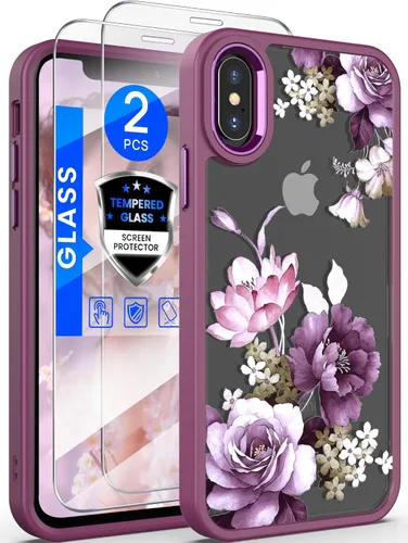 Dretal Funda para iPhone X, iPhone Xs, [probada en caídas de grado militar], parte trasera dura y borde suave, funda protectora de teléfono para