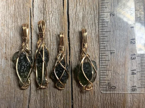 Miniatura 27 de 66 necklace pendant gemstones choose from moldavite, citrine, or herkimer diamond