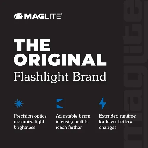 Miniatura 4 de MagLite Mini linterna LED Pro – Ultra brillante 332 lúmenes, haz ajustable, resistente al agua IPX4, resistente a los golpes, 2 modos de Gris