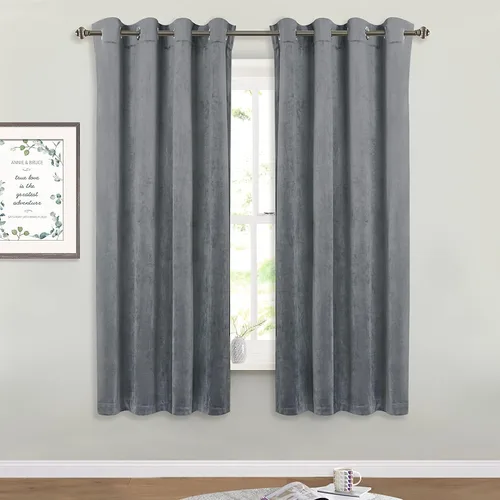 Miniatura 50 de StangH Cortinas de Terciopelo Grueso Sólido - Juego de Tratamiento de Ventanas con Oscurecimiento Moderado para Dormitorio, Cortinas/Cortinajes
