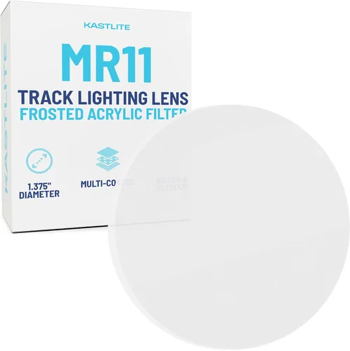Miniatura 25 de KastLite Filtro de Cabeza de Luz de Riel de Halo Ámbar – Lente de Bombilla Acrílica MR11 WAC – Cubierta de Repuesto para Accesorios de Techo, Focos