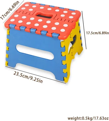 Miniatura 3 de Magik Paquete de 2-4 taburetes plegables plegables antideslizantes y ligeros para pie de cocina de 7 pulgadas (color al azar, paquete de 2)