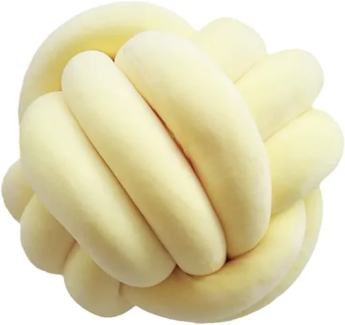 Miniatura 12 de Almohada redonda de nudo para decoración de habitación de niños, juguetes de peluche para aliviar el estrés (menta, 11 pulgadas/11.0 in)