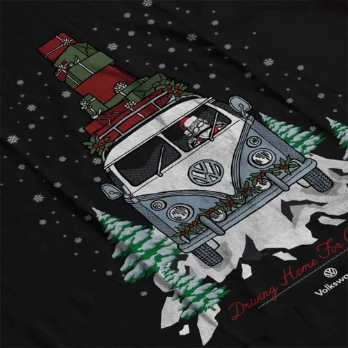 Miniatura 5 de Volkswagen Driving Home Christmas Camper - Camiseta para mujer