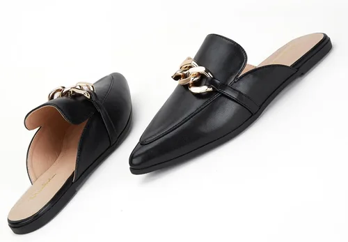 Miniatura 3 de BISON SPIRIT Mocasines planos para mujer, con puntera puntiaguda, sin cordones, mocasines