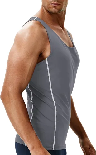 Miniatura 4 de Runhit 3 Pack Men's Compression Tank Tops Sleeveless Compression Shirts for Men