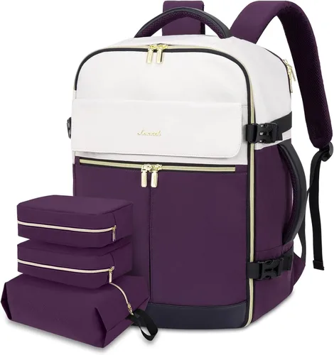 Miniatura 10 de LOVEVOOK - Mochila de Mano, Mochila de Viaje de 40L para Mujer con 3 Cubos de Embalaje, Mochilas de viaje