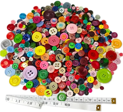 Miniatura 15 de 500-700 PZA Botones de Resina Marrón Claro, Varios Tamaños y Formas para Costura Infantil, Manualidades DIY, Botones Pintados a Mano para Arte
