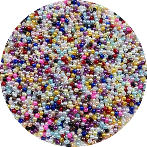 Miniatura 12 de 3000 cuentas de perlas de 0.118 pulgadas con agujero redondo suelto para decoración del hogar, rellenos de jarrones, manualidades, fabricación