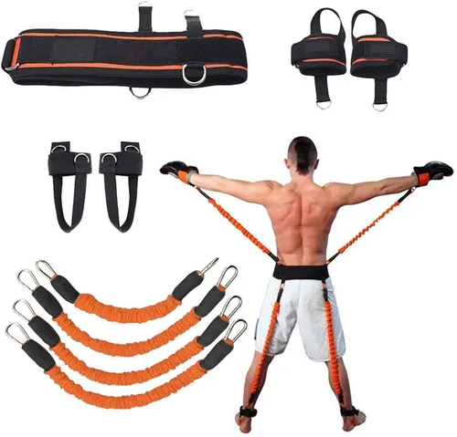 Miniatura 9 de Bandas de resistencia de velocidad y agilidad para entrenamiento vertical de salto en cuclillas boxeo MMA Taekwondo Karate Bounce Softbol Baloncesto
