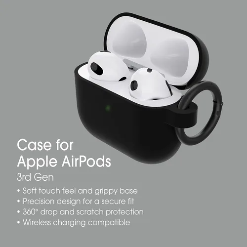 Miniatura 4 de OtterBox Estuche Soft Touch para Apple AirPods (3ª generación) - Black Taffy (Negro)
