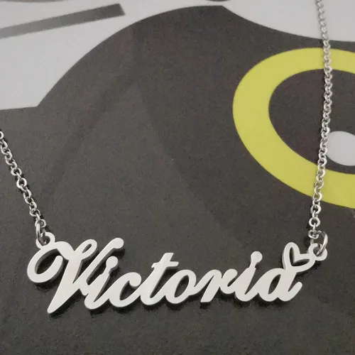 Miniatura 7 de RONKAHSHOW Collar con nombre personalizado collar con nombre de corazón para mujer el mejor regalo para niña cumpleaños día de la madre Navidad boda