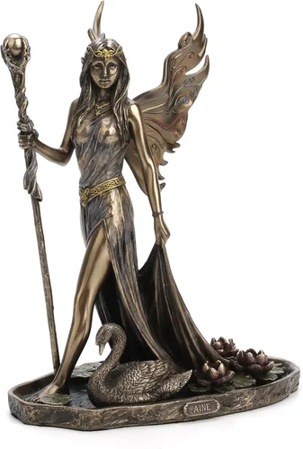 Miniatura 2 de Veronese Design Escultura Aine The Celtic Faery Queen of Summor Love de resina fundida en frío con acabado de bronce antiguo de 9 pulgadas