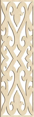 Miniatura 150 de Keene Paneles de pared decorativos de madera con calado, 9 3/8 pulgadas de ancho x 24 3/8 pulgadas de alto x 1/4 de alto, roble rojo rojo (Red Oak)