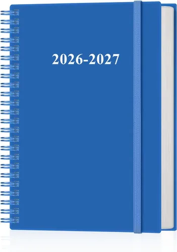 Miniatura 26 de Agenda 2026-2027 – Agenda semanal y mensual de 18 meses de enero de 2026 a junio de 2027, planificadores en espiral 2026-2027 con cierre elástico