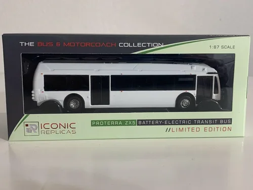 Miniatura 7 de Proterra Catalyst ZX5 Autobús fundido a troquel en blanco y blanco y listo para tus propias personalizaciones! Escala 1:87-HO Iconic Replicas Nuevo
