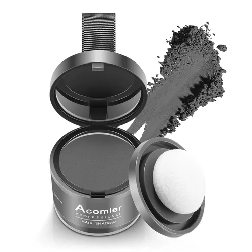 Miniatura 16 de Acomler Color de Cabello en Polvo de Sombra para Retoque Instantáneo de Raíces, Cobertura de Raíces, Marrón Oscuro para Cabello Ralo, Cobertura