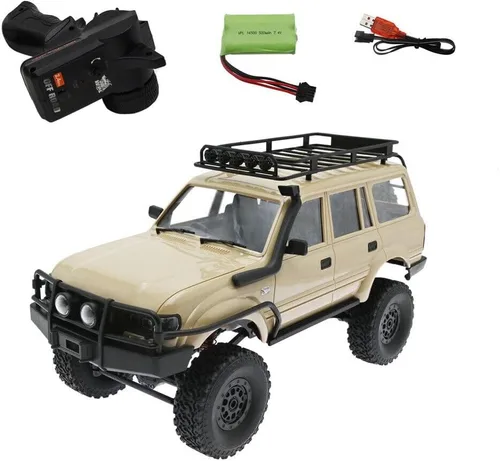 Miniatura 8 de RC Rock Crawler RC Truck 4x4 WPL C54-1 RTR Escala 1/16 RC Crawler, camión todoterreno todo terreno con chasis y choque mejorados, caja de cambios