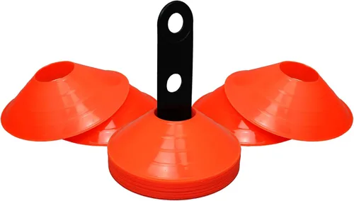 Miniatura 5 de BlueDot Trading Conos deportivos de alta visibilidad para entrenamiento de agilidad, fútbol, fútbol, baloncesto, marcadores de cono de campo
