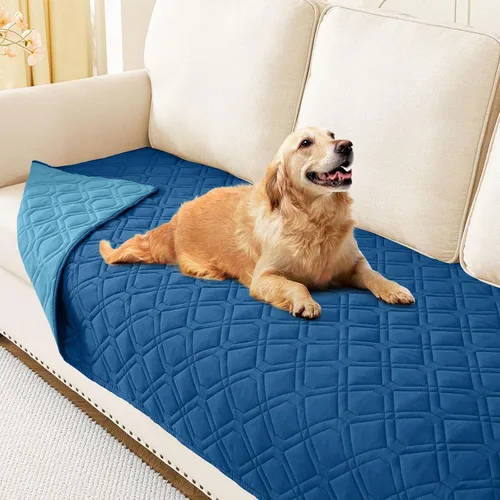 Miniatura 86 de hyha Manta impermeable para perros, manta reversible para cama de mascotas, funda suave para sofá/sillón lavable para perros, fundas impermeables
