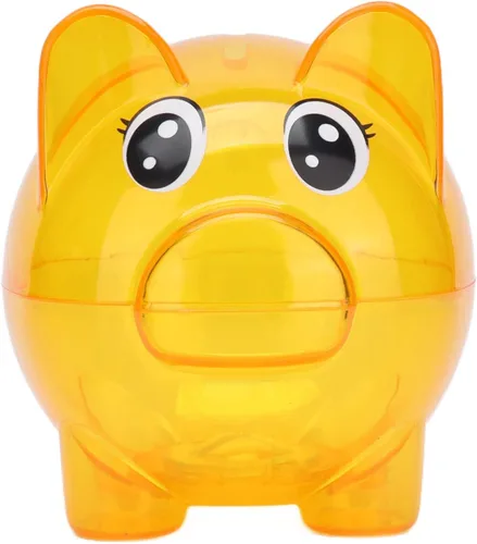 Hucha de cerdito, caja de ahorro de dinero, caja de ahorro de monedas, caja de ahorro transparente, alcancía de cerdo de dibujos animados, alcancía
